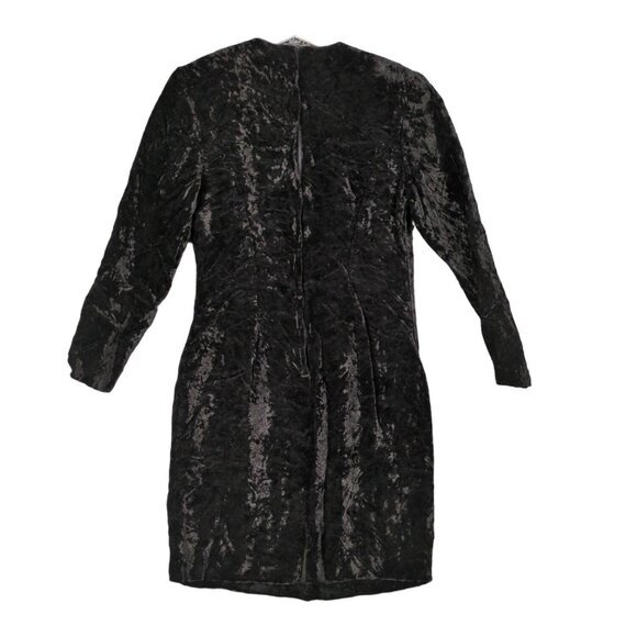 VINTAGE JESSICA MCCLINTOCK GUNNE SAX Velvet Whimisigoth Dress Womens XS Crochet - Picture 2 of 10
